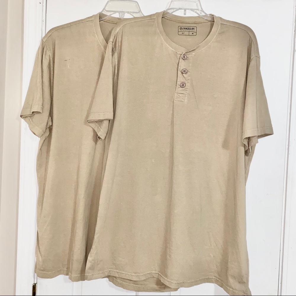 2 Mens Magellan Outdoors XL Short Sleeve Shirts